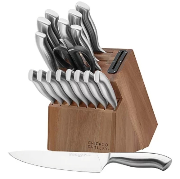 Chicago Cutlery Insignia Guided Grip 18-Piece knife set with block - Picture 2 of 8